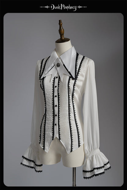 DuskProphecy - Coccyx - Elegant Lolita Shirt Tailored Cut Blouse