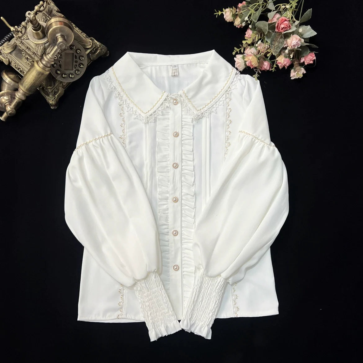 DMFS Lolita - Classic Lolita Blouse Mutton Sleeves Lolita Shirt