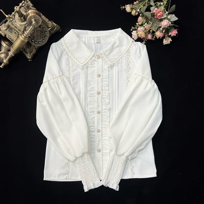 DMFS Lolita - Classic Lolita Blouse Mutton Sleeves Lolita Shirt