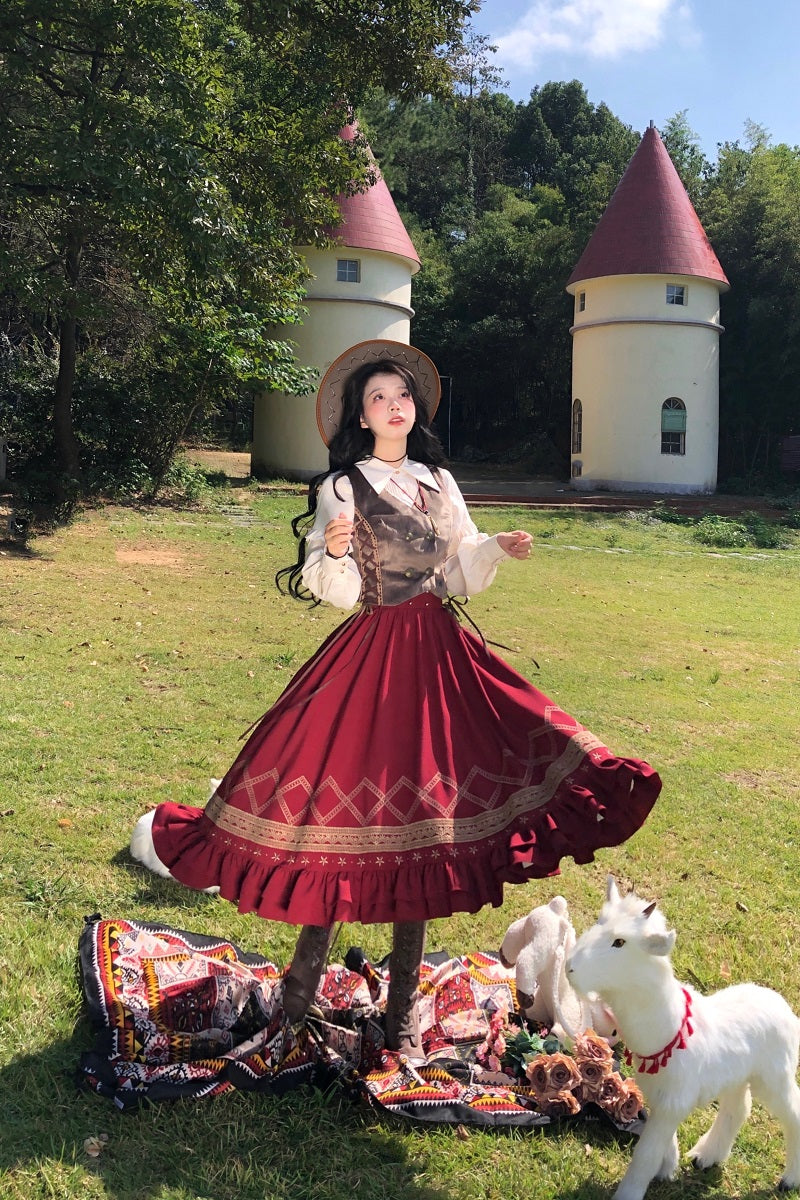 Yuan Su - Retro Plush Size Lolita Vest