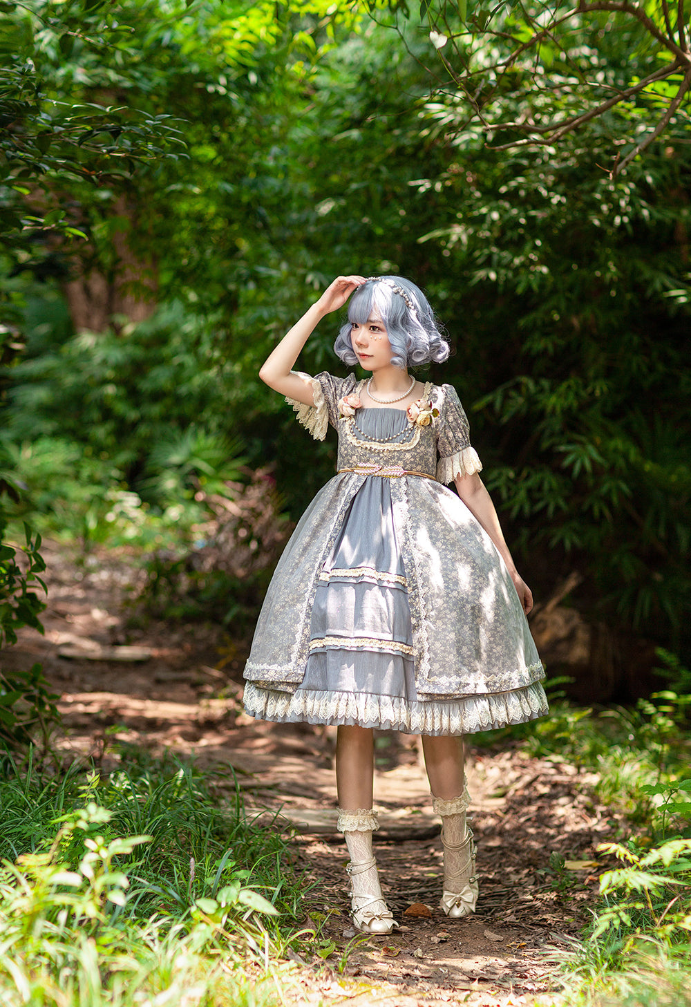 Infanta - Rose Afternoon Tea - Cotton Floral Lolita OP