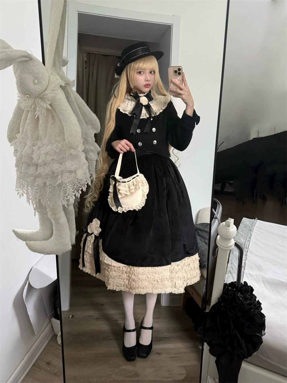 LeMiroir - Winter Solstice - Elegant Lolita Winter Short Coat & SK