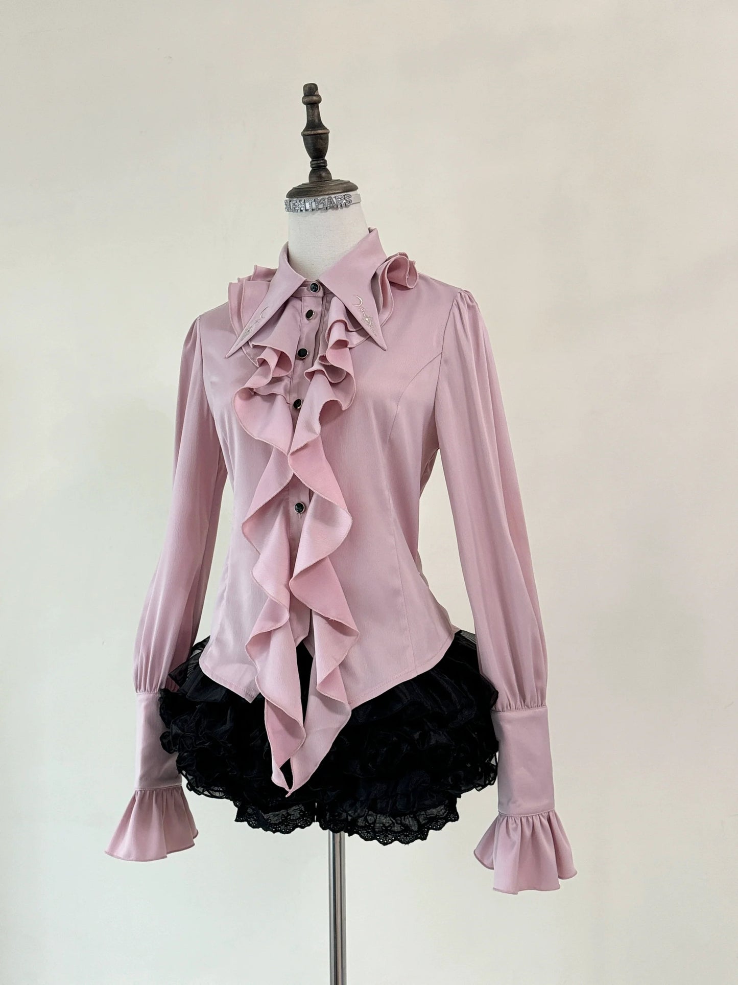 SilentMars - Fallen Moon Rule - Military Lolita Shirt Set Retro Knight Style Blouse