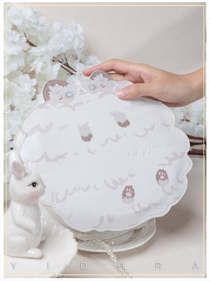 Yidhra - Printed Kawaii Cat Leather Shoulder Bag