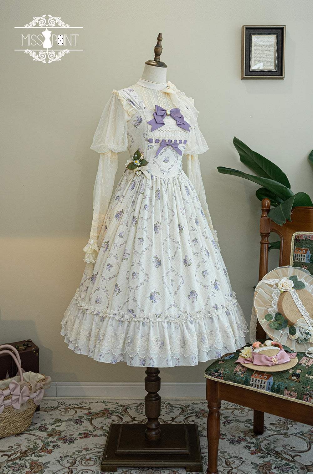 Miss Point - Customized Wood Rose 2.0 Elegant Vintage Jumper Dress