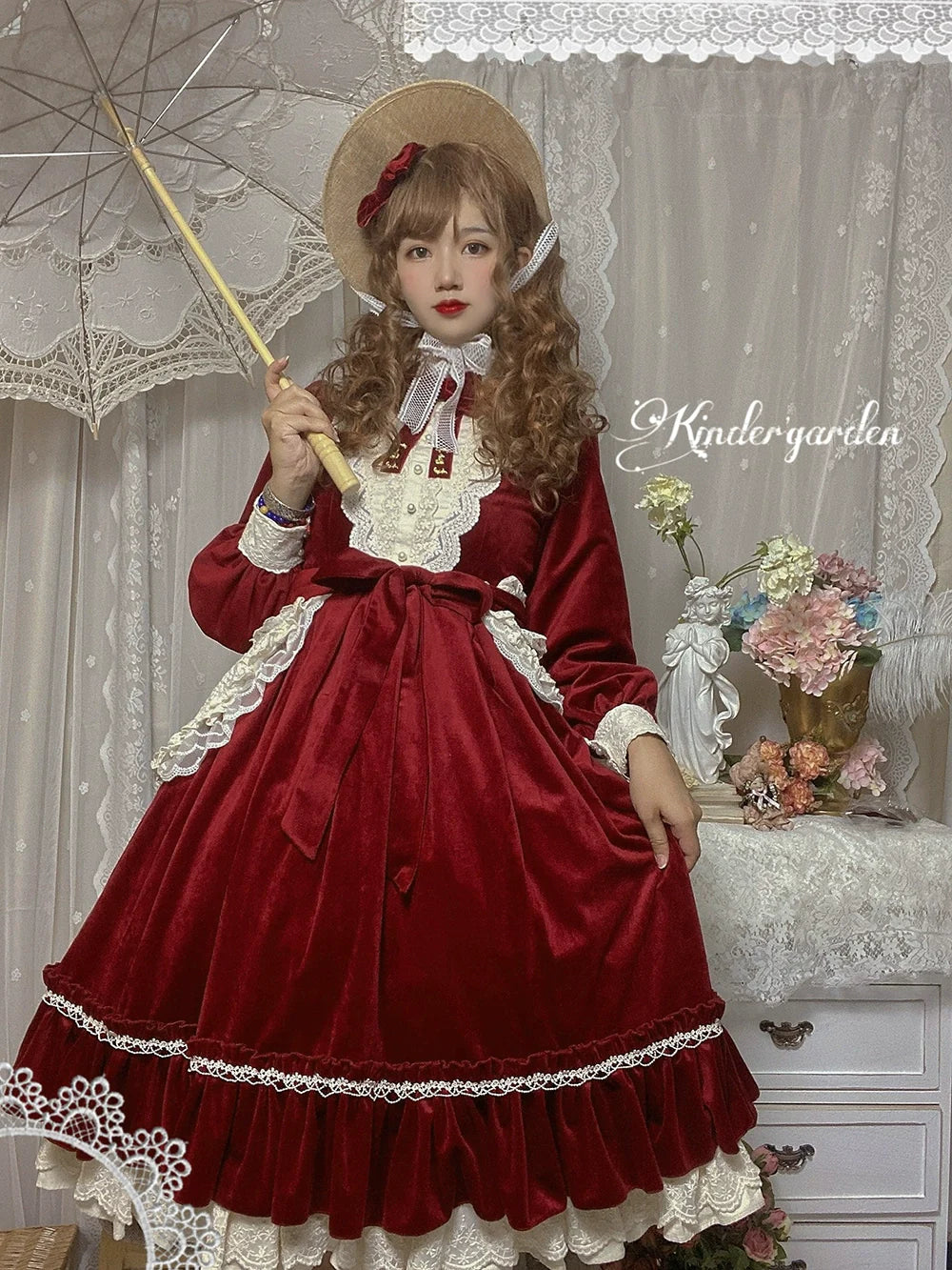 Miss Point - Customized Lolita Dress Vintage Elegant Velvet OP Dress