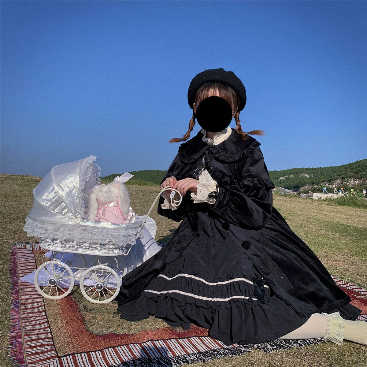 Dark Star Island - Winter Lolita Cape Velvet Antique Lolita Coat