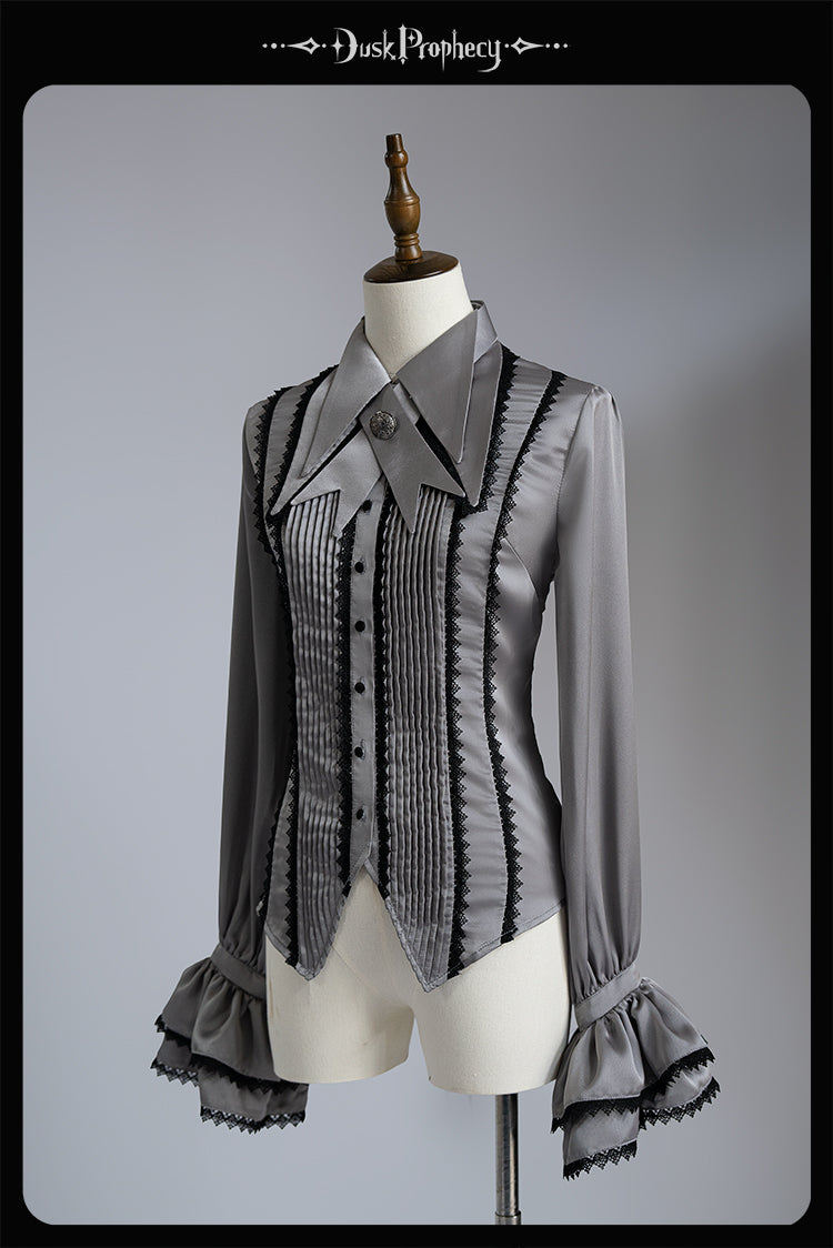 DuskProphecy - Coccyx - Elegant Lolita Shirt Tailored Cut Blouse