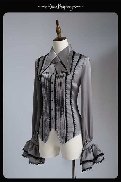 DuskProphecy - Coccyx - Elegant Lolita Shirt Tailored Cut Blouse