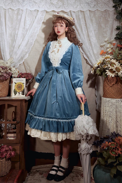 Miss Point - Customized Lolita Dress Vintage Elegant Velvet OP Dress