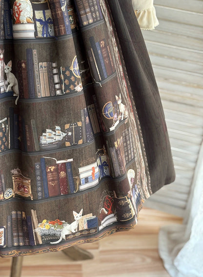 Miss Point - German Bookshelf - Classic Lolita Printed JSK Dress