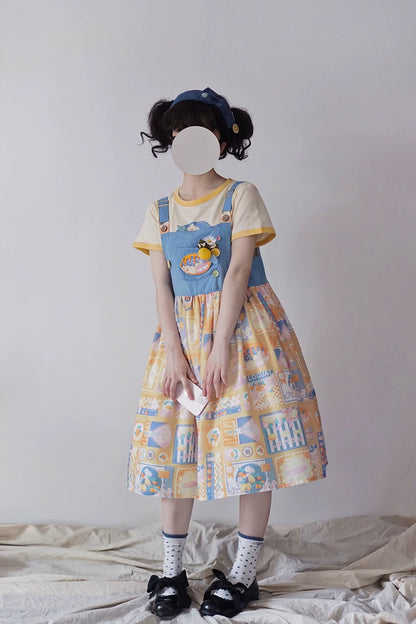 Miss Point - Daisy Lemon - Kawaii Lolita Lemon Print JSK Customized