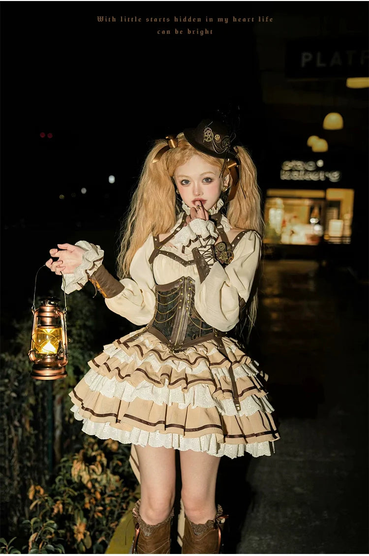 Sakurahime - Time Sand Rear - Punk Lolita OP Cute Daily Lolita Dress