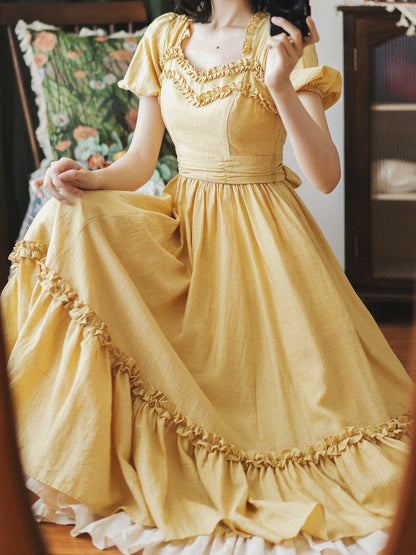 Forest Wardrobe - Forest Pastoral - Elegant Lolita Square Neck Long OP