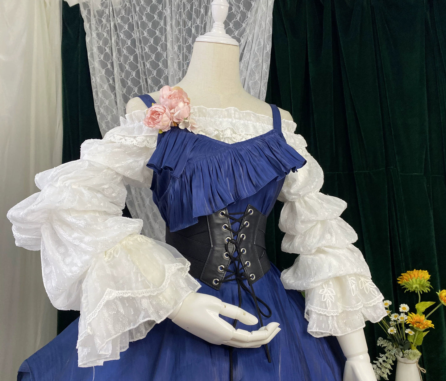 Airfreeing - Wendy - Elegant Lolita Blouse Chiffon Off-Shoulder Virago Sleeve Blouse