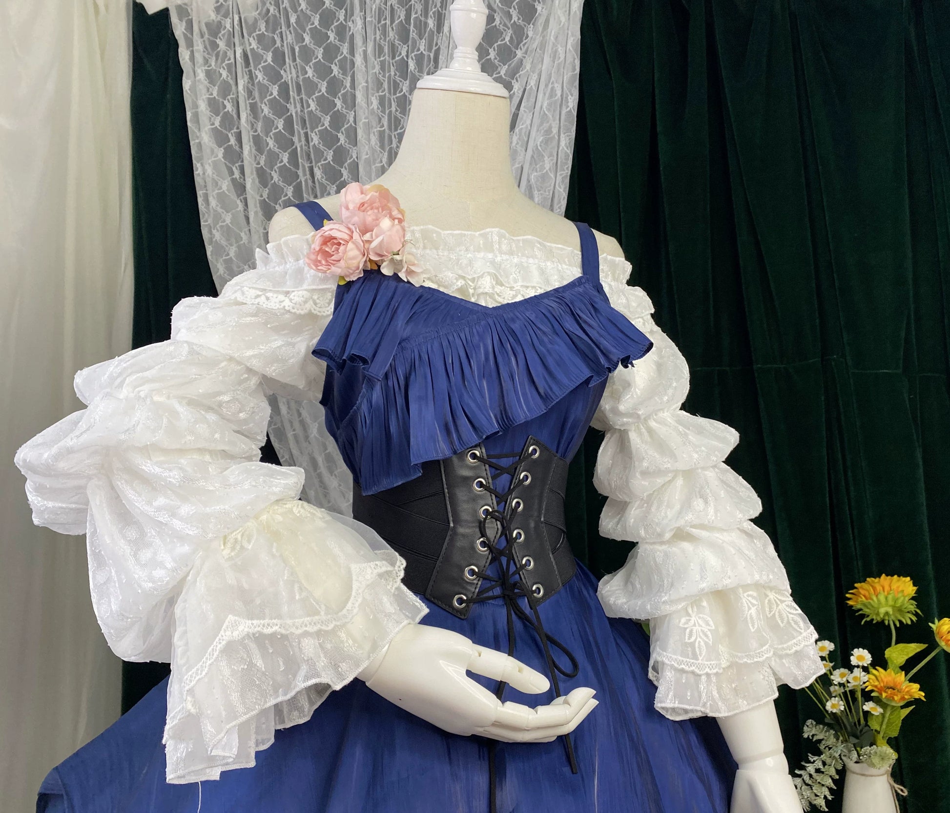 Airfreeing - Wendy - Elegant Lolita Blouse Chiffon Off-Shoulder Virago Sleeve Blouse