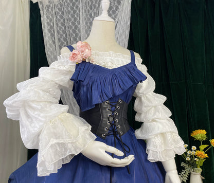 Airfreeing - Wendy - Elegant Lolita Blouse Chiffon Off-Shoulder Virago Sleeve Blouse