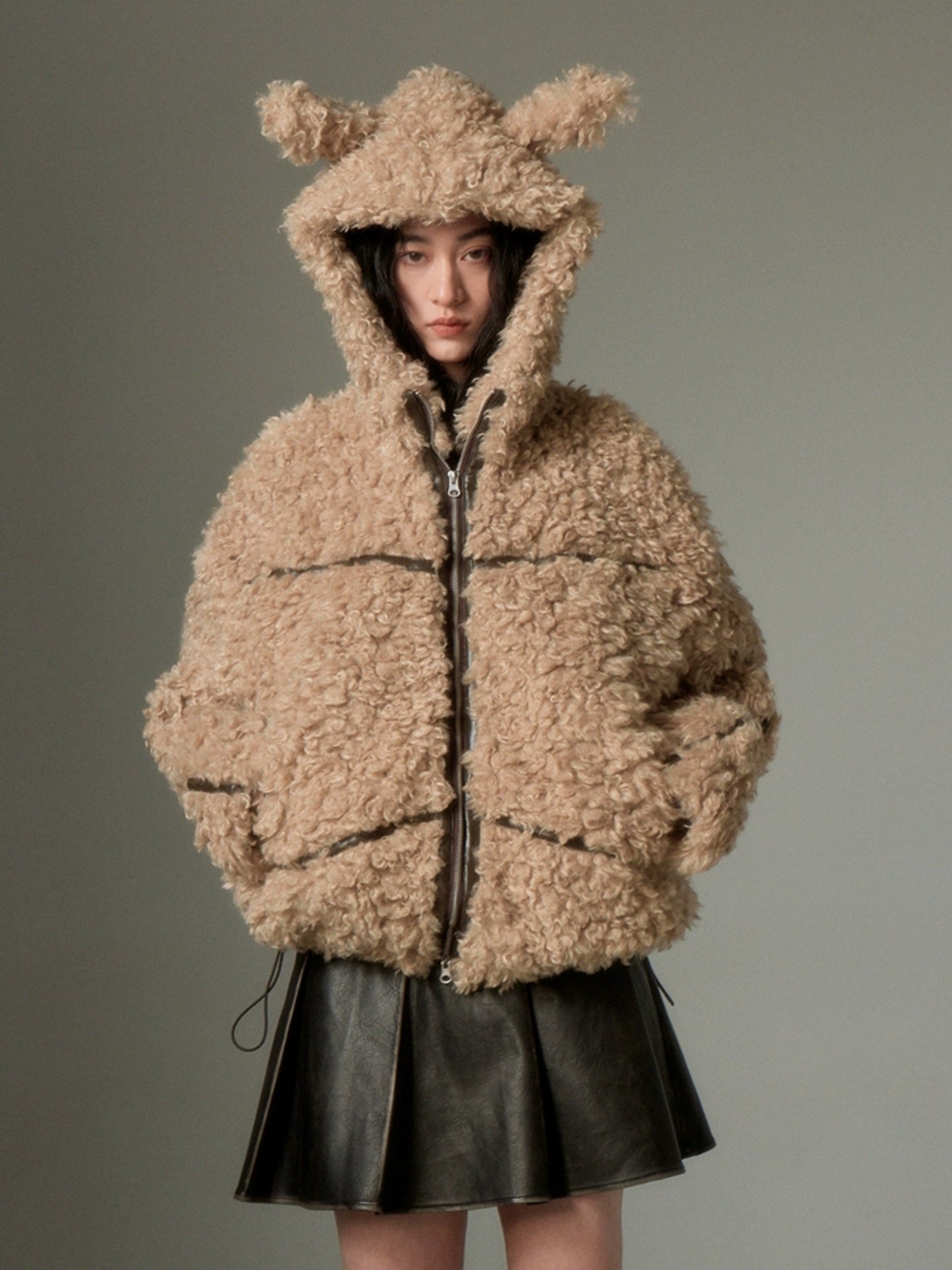 Rabbit Ears Eco-friendly Fur Jacket【s0000004247】