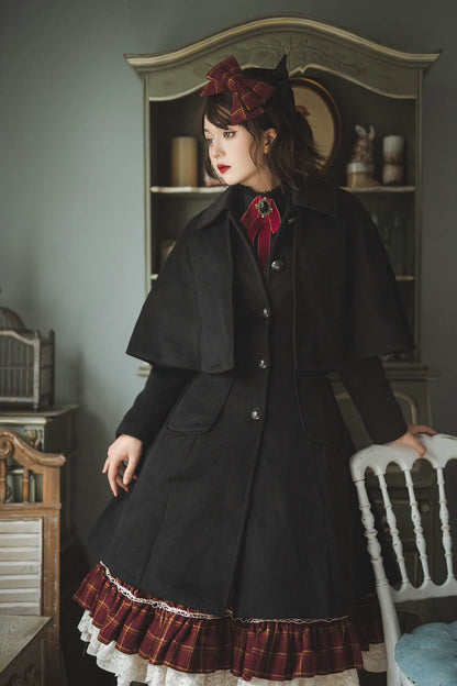 Miss Point - Rose - Elegant Lolita Fishbone Grid Skirt Customized