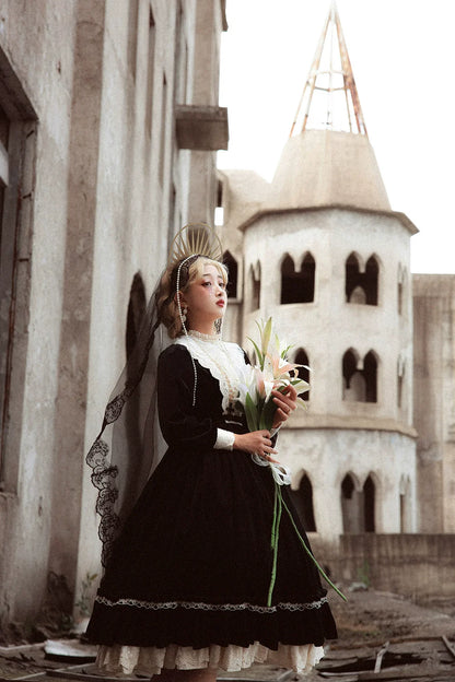 Miss Point - Customized Lolita Dress Vintage Elegant Velvet OP Dress