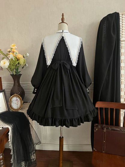 Sweet Date - Gothic Lolita Dress Black Nun OP for Halloween