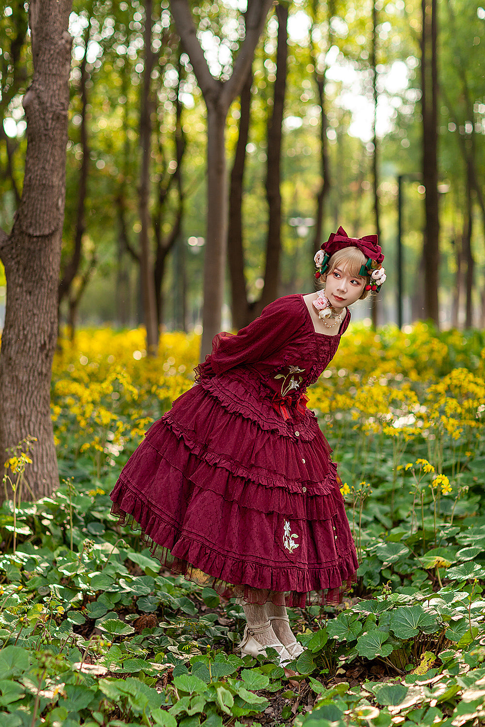 Infanta - Melaleuca Lily - Embroidery Country Lolita Blouse and Skirt