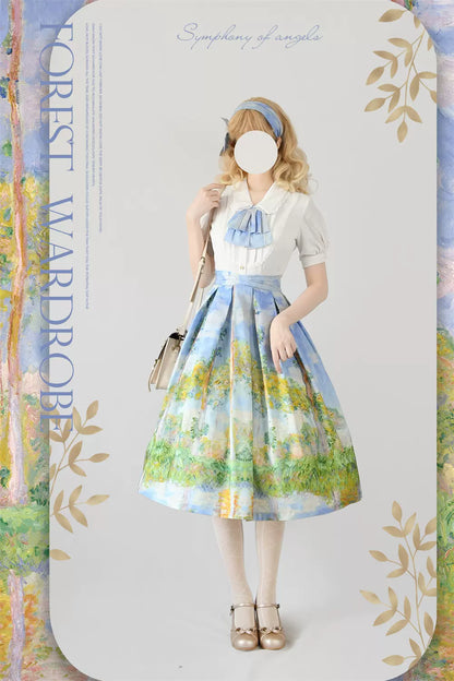 Forest Wardrobe - Daily Lolita SK, Retro Classic Monet Oil Painting
