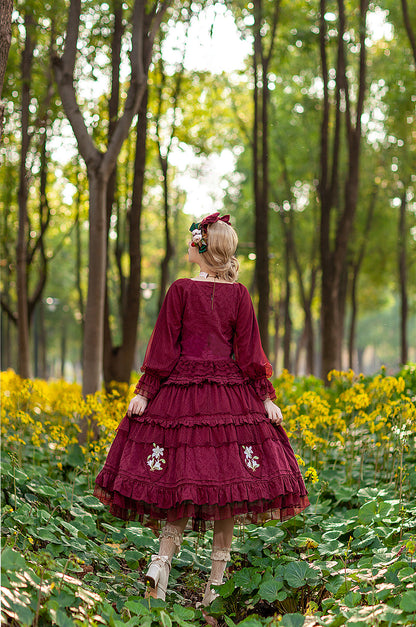 Infanta - Melaleuca Lily - Embroidery Country Lolita Blouse and Skirt