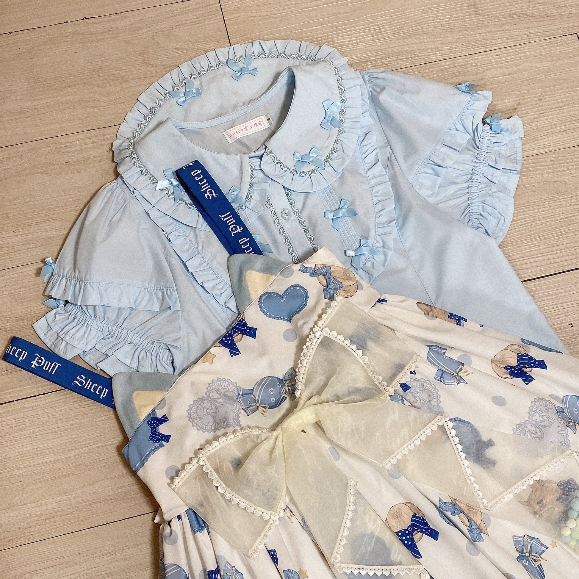 MIST - Creamy Condensed Milk - Kawaii Lolita Shirt Soft Girl Short-sleeved