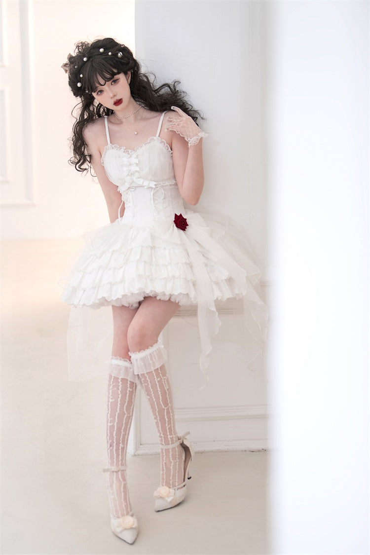 Letters from Unknown Star - Little Rose - Summer Casual Lolita Fashion Dress Sexy JSK