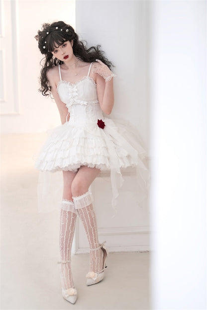 Letters from Unknown Star - Little Rose - Summer Casual Lolita Fashion Dress Sexy JSK