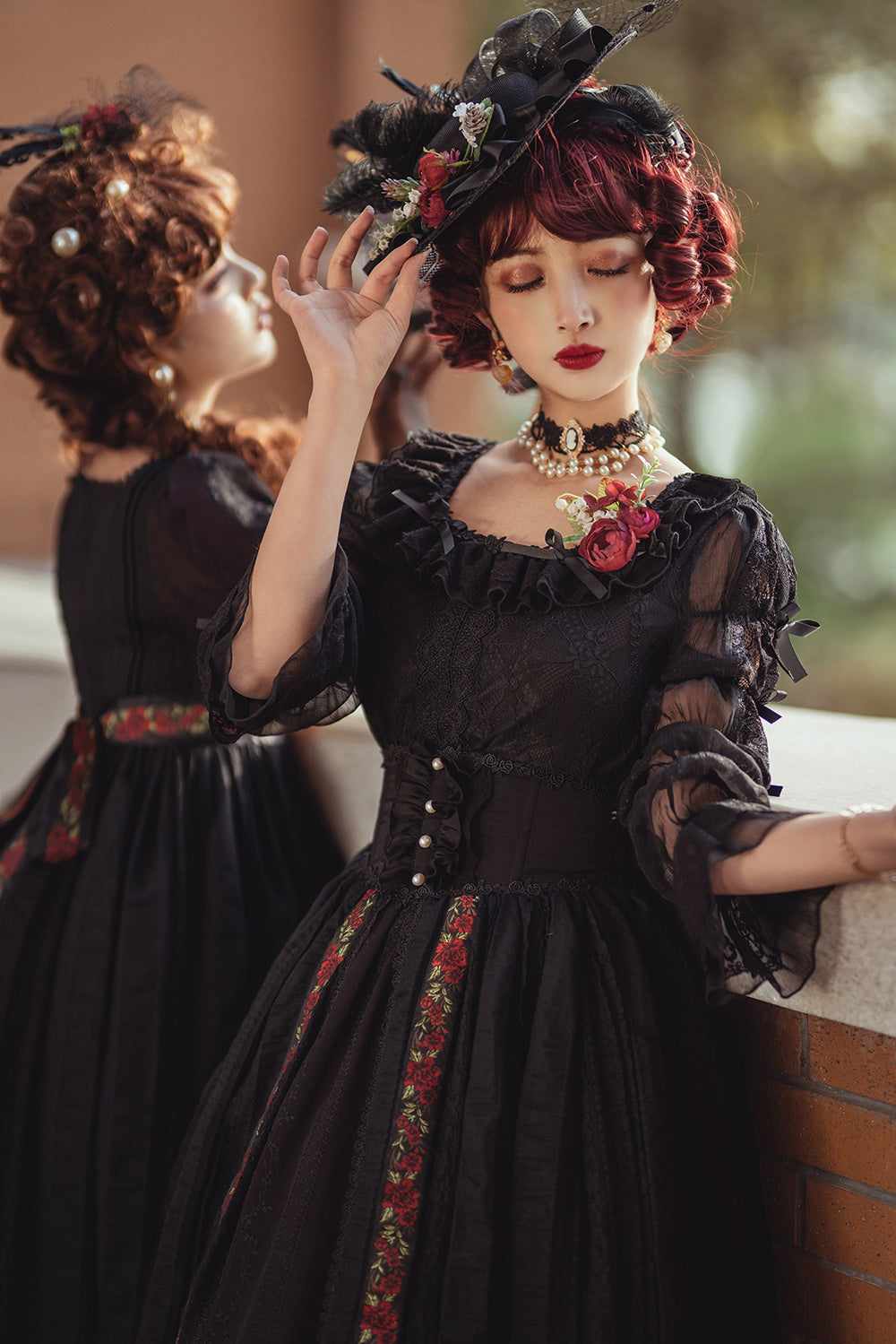 Miss point - Sally's Garden - Country Lolita Straw Top Hat