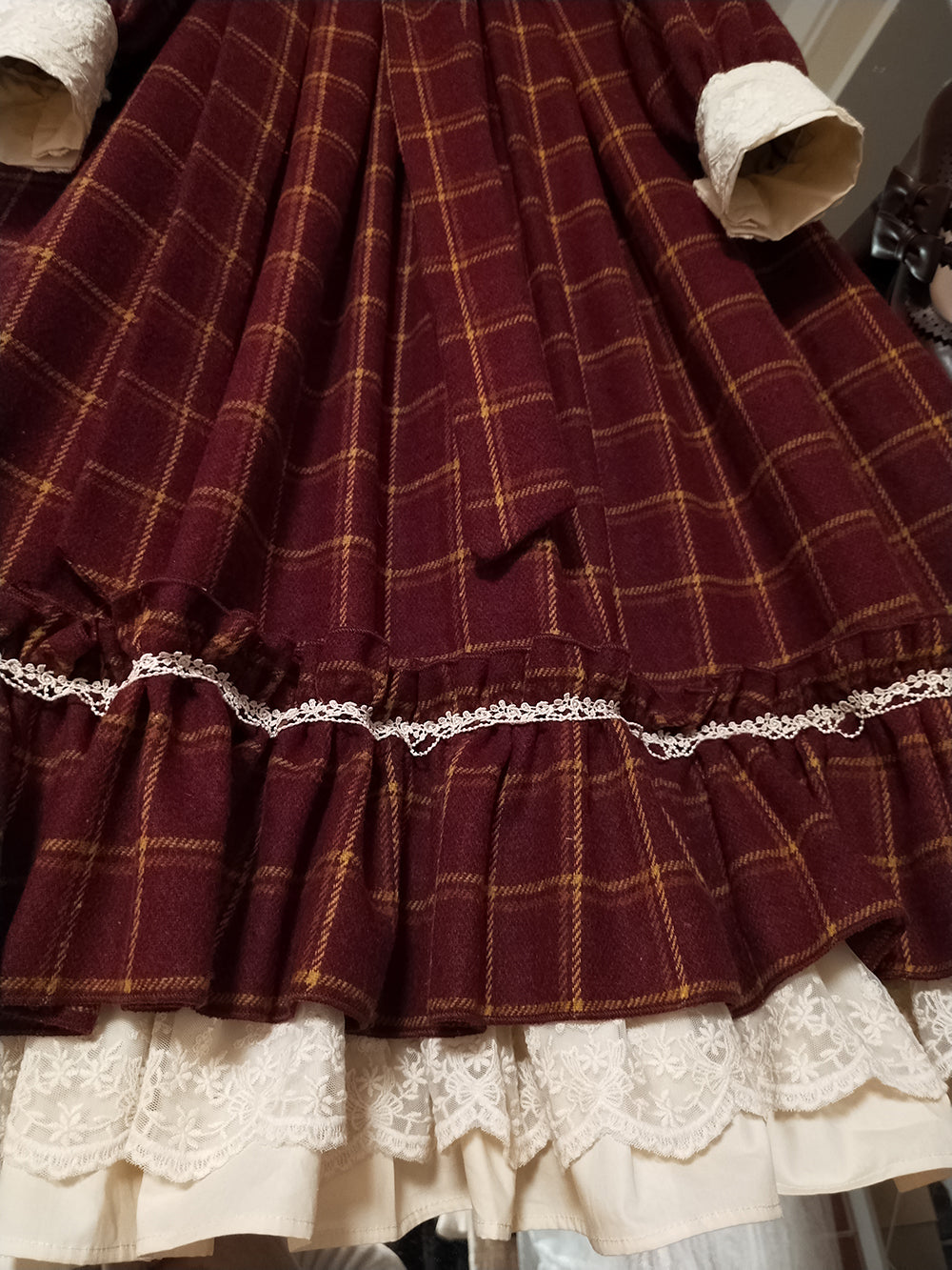 Miss Point - Rose Silhouette 3.0 - Plaid Vintage Classic Lolita OP