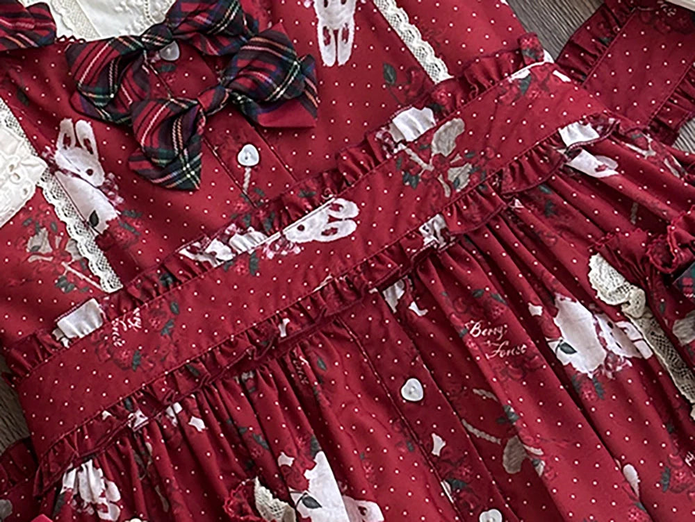 Miss Point - Forest Berry Bunny - Classic Lolita Accessory Cute Rabbit BNT KC and Brooch