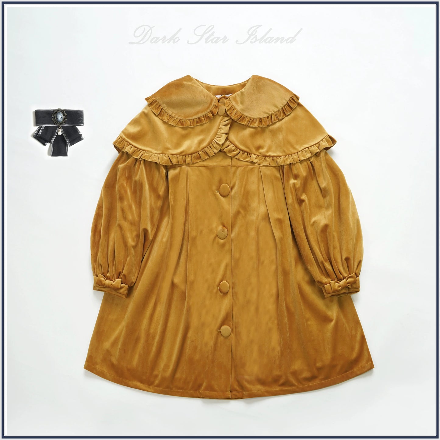 Dark Star Island - Winter Lolita Cape Velvet Antique Lolita Coat