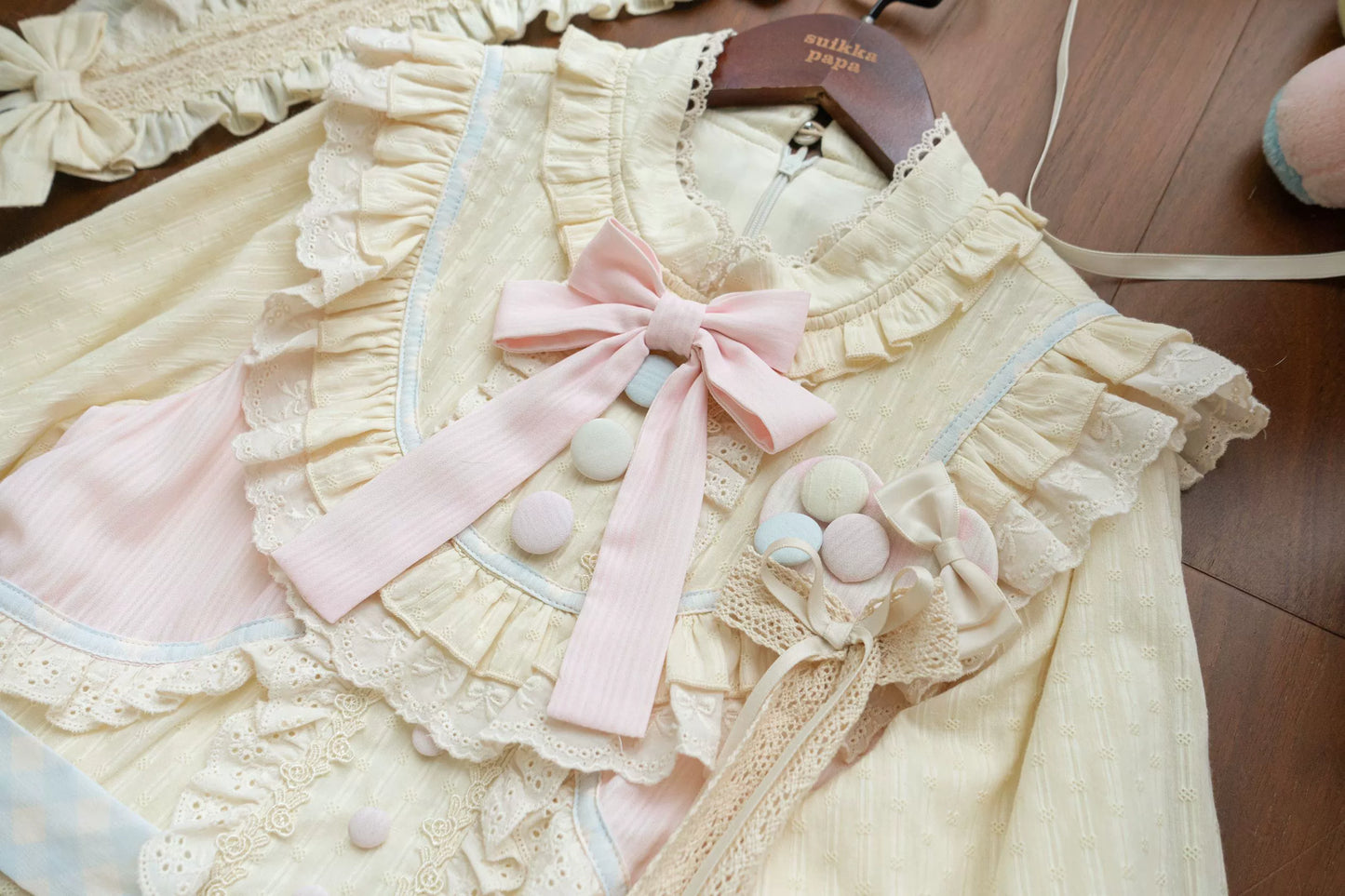 Uncle's Workshop - Sleep Macaron - Sweet Lolita OP Dress Solid Color Dress