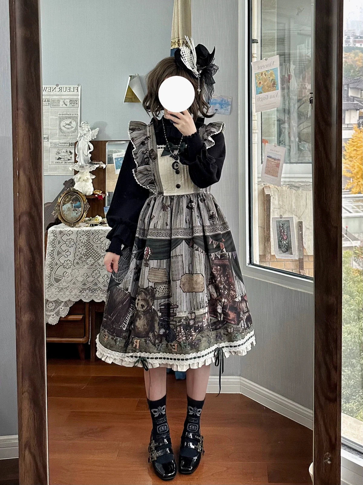 Forest Fluorescent Carps - Sweet Lolita Sweater Autumn and Winter Lolita Inner Wear