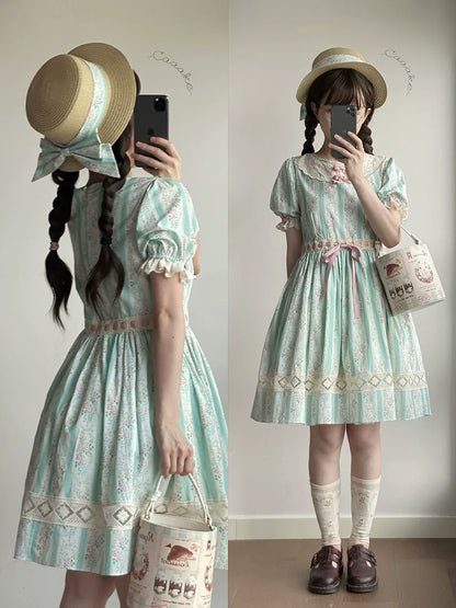 Miss Point - Customized Elegant Lolita OP Dress Cute Daily Girl Short Lolita Dress