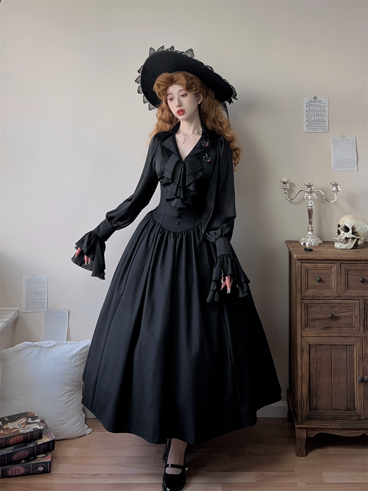 Muppet Mind Ben - Dream - Ouji Lolita Blouse Elegant V-neck Swallowtail Hem Shirt