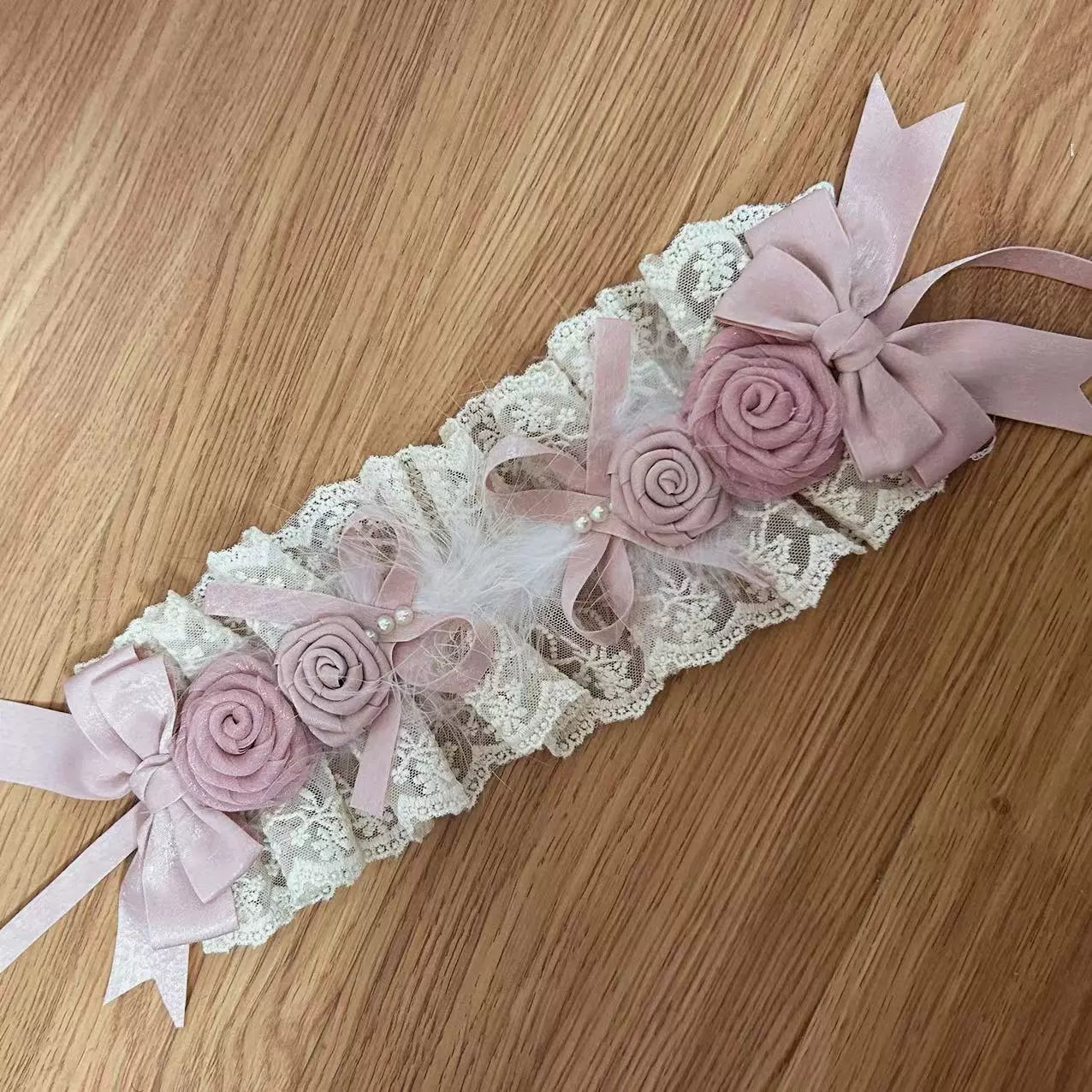 The Accessories' Story - Satin Ballet - Sweet Lolita Headdress Feather Bow