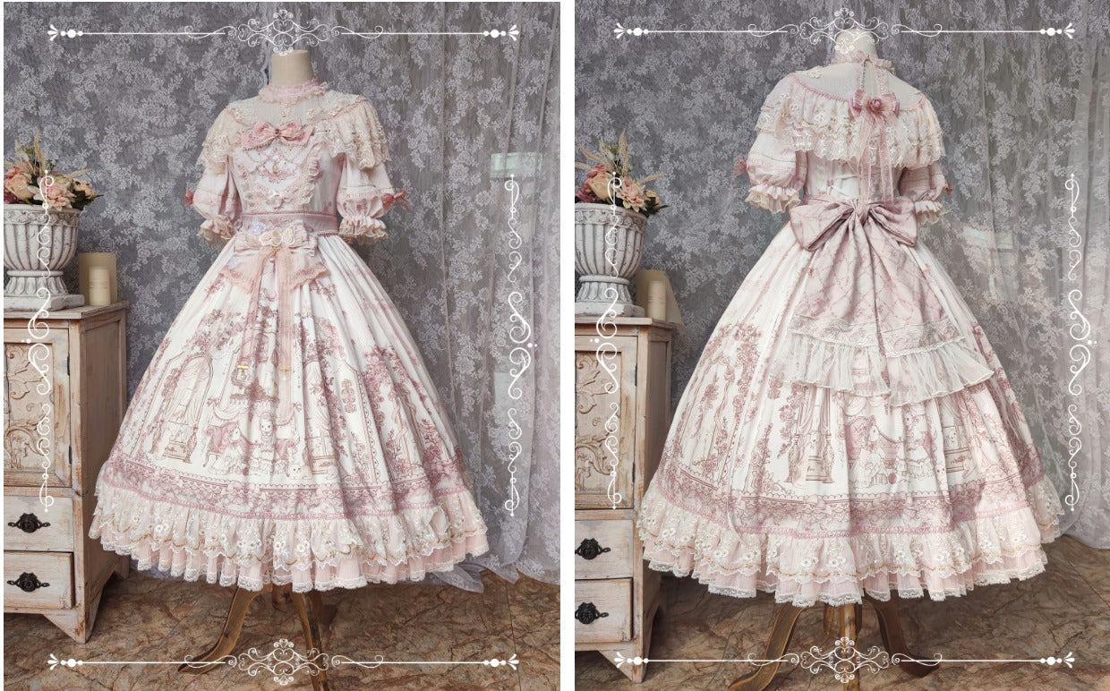 Garden Cat - Sunset Realm Lolita Bride Gorgeous OP FS