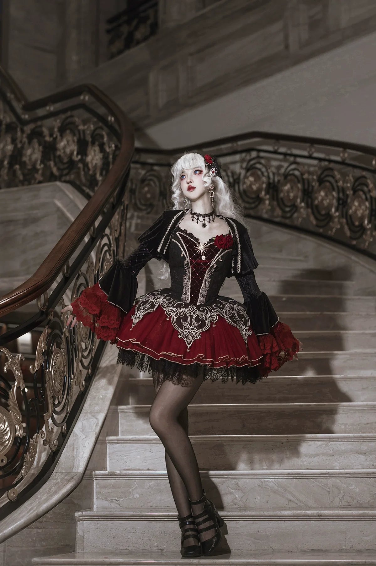Letters from Unknown Star - Blood Feast - Gothic Lolita JSK Suit Daily Goth Dress