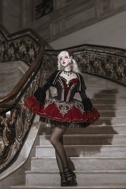 Letters from Unknown Star - Blood Feast - Gothic Lolita JSK Suit Daily Goth Dress