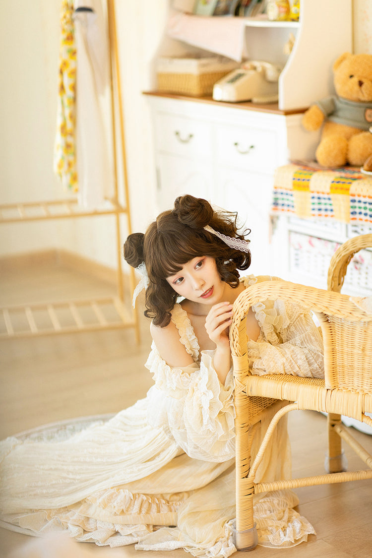 Fantastic Wind - Lazy Holidays - Kawaii Lace Lolita Nightdress Set