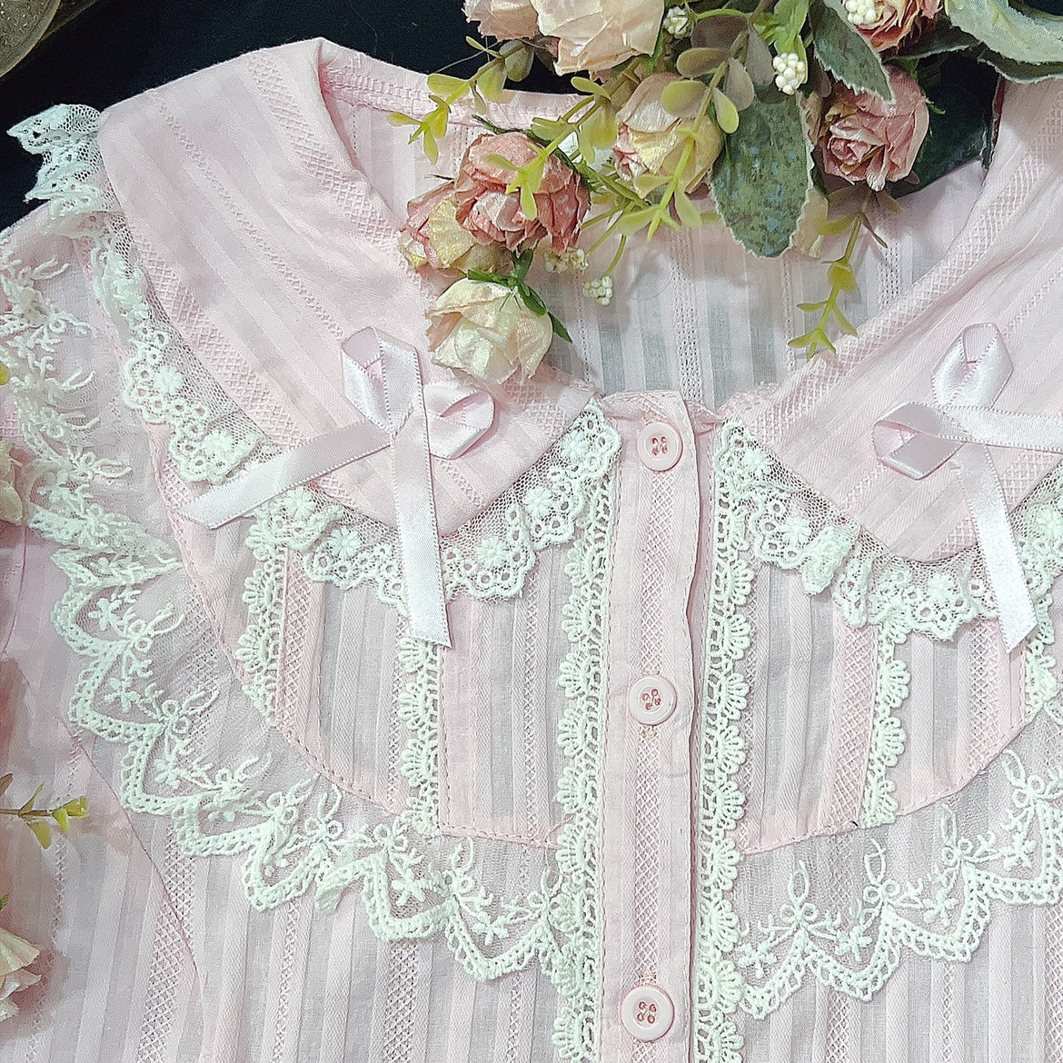 DMFS Lolita - Summer Short Sleeve Cotton Lolita Blouse