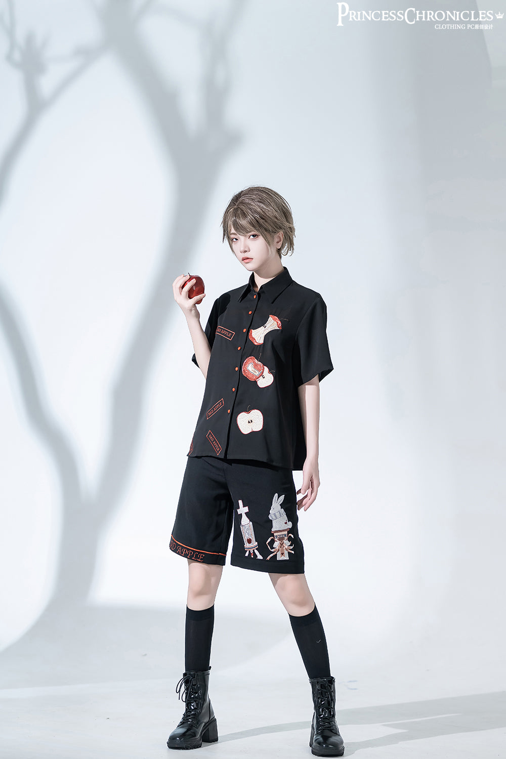 Princess Chronicles - badapple - Ouji Lolita Black Shirt and Shorts