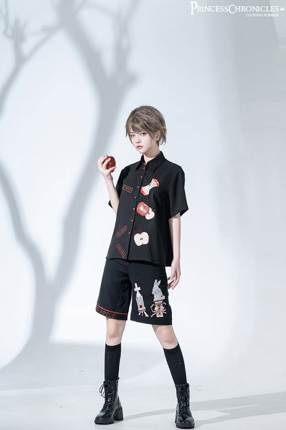 Princess Chronicles - badapple - Ouji Lolita Black Shirt and Shorts