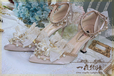 One Night - Pointy Toe Wedding Bride Lolita Heels