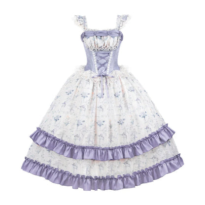 With PUJI - Iris Secret - Twins Lolita Summer Dress, Empire OP, Bodice JSK