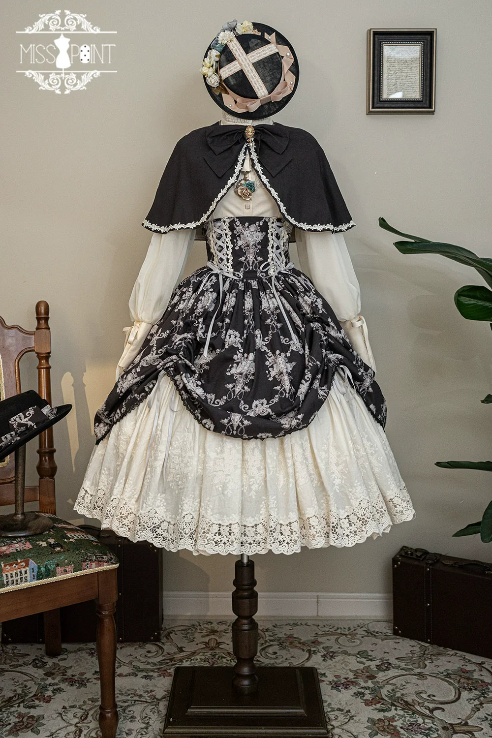 Miss Point - Customized Vintage Lolita Skirt Elegant Pullover Fishbone SK